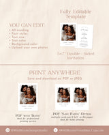 Minimalist Wedding Invitation Template | Editable Minimalist Wedding Invite