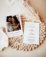 Minimalist Wedding Invitation Template | Editable Minimalist Wedding Invite