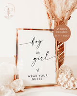 Boy or Girl Sign | Wear Your Guess Game