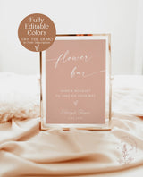 Flower Bar Sign | Modern Minimalist Bridal Shower Sign