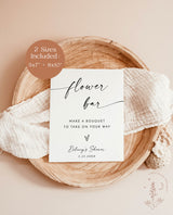 Flower Bar Sign | Modern Minimalist Bridal Shower Sign