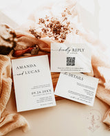 Minimalist Wedding Invitation Template | Modern Wedding Invite