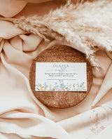 Baby in Bloom Baby Shower Invitation Template | Blue Floral Baby Shower