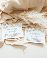 Baby in Bloom Baby Shower Invitation Template | Blue Floral Baby Shower