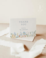 Floral Thank You Card Template | Bridal Shower Thank You Cards | Baby Shower Thank You Card | Tented Thank You Card | Editable Template | W8