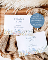 Floral Thank You Card Template | Bridal Shower Thank You Cards | Baby Shower Thank You Card | Tented Thank You Card | Editable Template | W8
