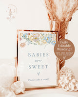 Floral Custom Sign Template | Wildflower Bridal Shower Sign