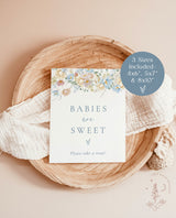 Babies are Sweet Please Take A Treat | Modern Floral Babies are Sweet Sign