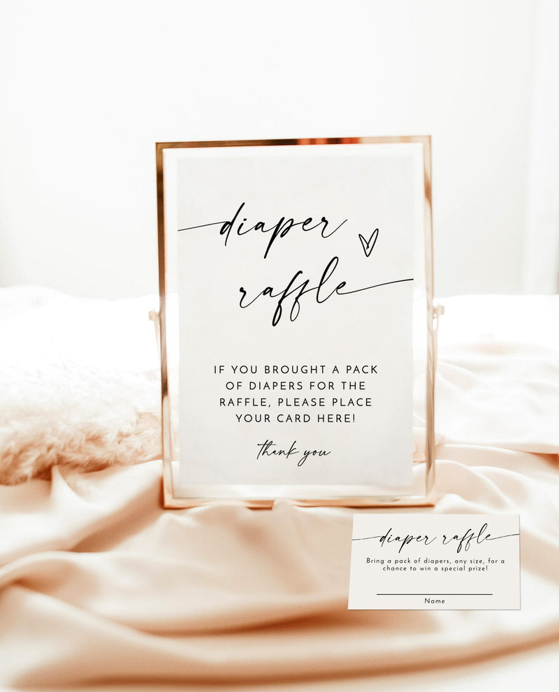 Diaper Raffle Sign Template | Minimalist Baby Shower Sign – Wild Bloom Design Studio diaper-raffle-sign-template-minimalist-baby-shower-sign-wild-bloom-design-studio