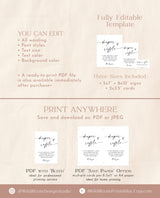Diaper Raffle Sign Template | Minimalist Baby Shower Sign