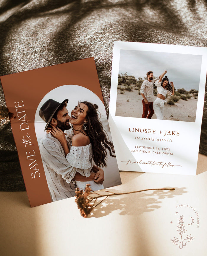 Photo Save the Date Template | Modern Save the Date Template