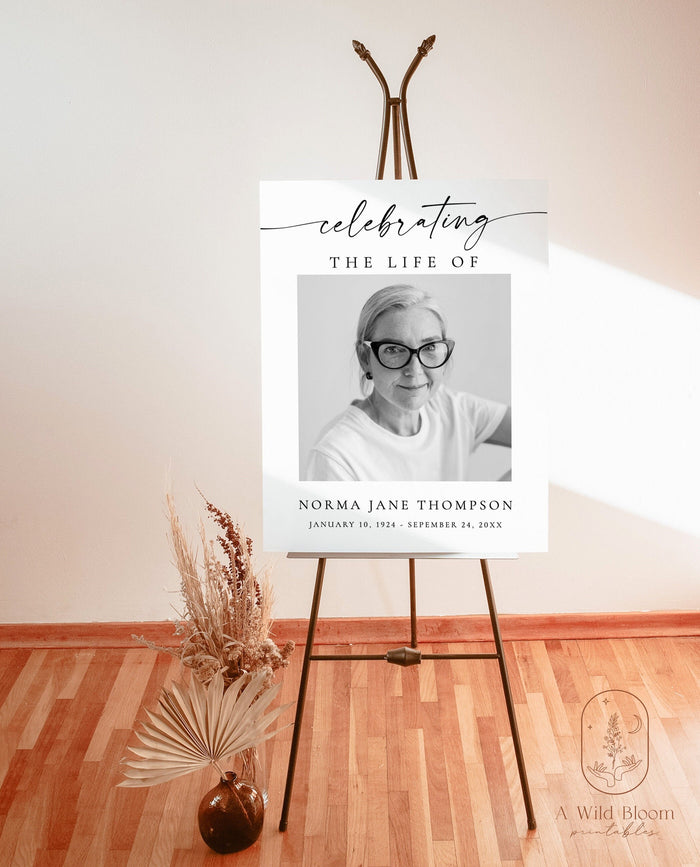 Funeral Memorial Sign | Celebration of Life