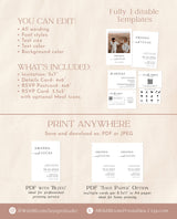Minimalist Wedding Invitation Template | Modern Wedding Invite