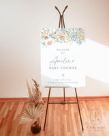 Baby Shower Welcome Sign | Floral Baby Shower Welcome Sign | Boy Baby Shower | Gender Neutral Welcome Sign | Baby in Bloom Welcome | W8