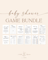 Baby Shower Game Bundle | Minimalist Baby Shower