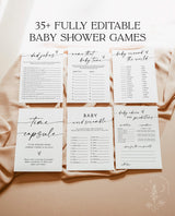 Baby Shower Game Bundle | Minimalist Baby Shower