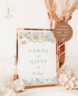 Floral Cards and Gifts Sign | Baby Shower Gift Sign