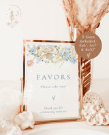 Floral Favors Sign Template | Modern Floral Favors Sign