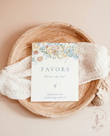 Floral Favors Sign Template | Modern Floral Favors Sign