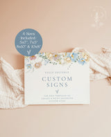 Floral Custom Sign Template | Wildflower Bridal Shower Sign