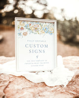 Floral Custom Sign Template | Wildflower Bridal Shower Sign