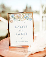 Babies are Sweet Please Take A Treat | Modern Floral Babies are Sweet Sign