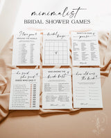 Bridal Shower Games Bundle | Minimalist Bridal Shower Games