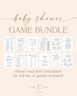 Baby Shower Game Bundle | Minimalist Baby Shower