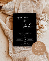 Terracotta Save the Date Template | Minimalist Save the Date Invite