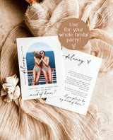 Bridesmaid Photo Card | Will You Be My Bridesmaid | Photo Bridesmaid Proposal | Modern Minimalist Wedding | Boho Arch Bridesmaid Proposal M9