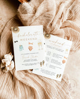 Bachelorette Party Invitation Template | Tropical Bachelorette Itinerary