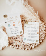 Bachelorette Party Invitation Template | Tropical Bachelorette Itinerary