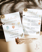 Bachelorette Party Invitation Template | Tropical Bachelorette Itinerary