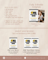 One Rad Dude Birthday Invite Template | Smiley Face Birthday Invite