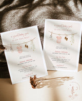 Girl Baby Shower Invitation | Baby Clothes Shower Invite