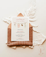 Girl Baby Shower Invitation | Boho Baby Girl Shower Invitation