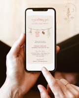 Girl Baby Shower Text Invite | Boho Baby Shower Invite