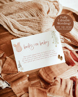 Books for Baby Card | Boho Book Request Insert
