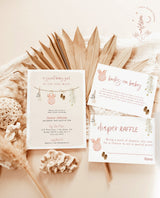 Girl Baby Shower Invitation | Boho Baby Shower Invite Bundle