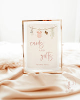 Cards and Gifts Sign Template | Boho Baby Shower Sign