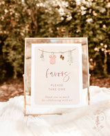 Baby Shower Favors Sign | Girl Baby Shower