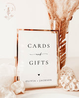 Minimalist Cards and Gifts Sign | Modern Wedding Sign Template