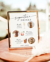 Signature Drinks Sign Template | Pet Signature Cocktail Sign
