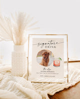 Signature Drinks Sign Template | Pet Signature Cocktail Sign