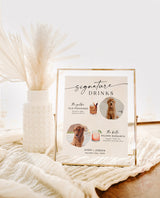 Signature Drinks Sign Template | Pet Signature Cocktail Sign
