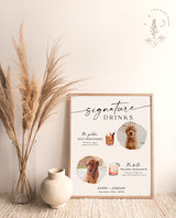 Signature Drinks Sign Template | Pet Signature Cocktail Sign