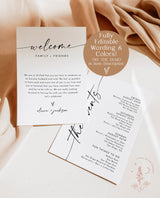 Minimalist Wedding Events Card | Modern Weekend Events