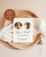 Wedding Favor Sign Template | Dog Treat Wedding Favors Sign