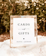 Minimalist Cards and Gifts Sign | Modern Wedding Sign Template