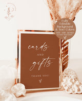 Minimalist Cards and Gifts Sign | Wedding Gifts Sign